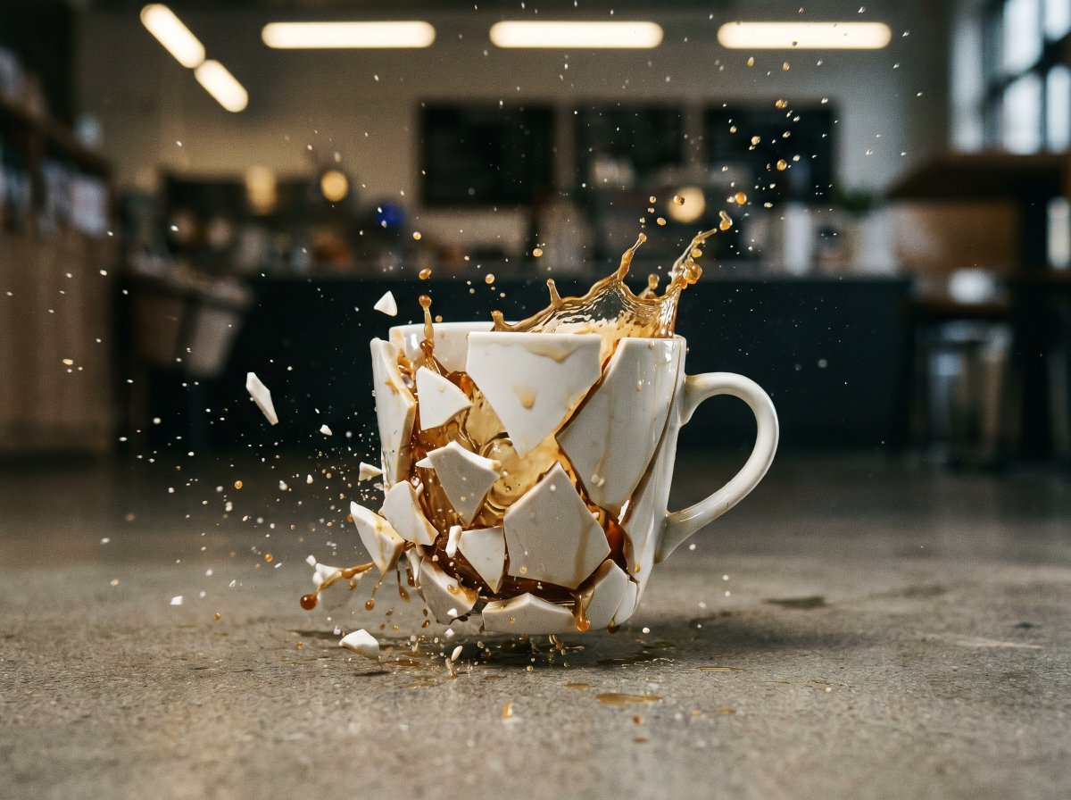 High-Speed Shattering Coffee Mug preview image