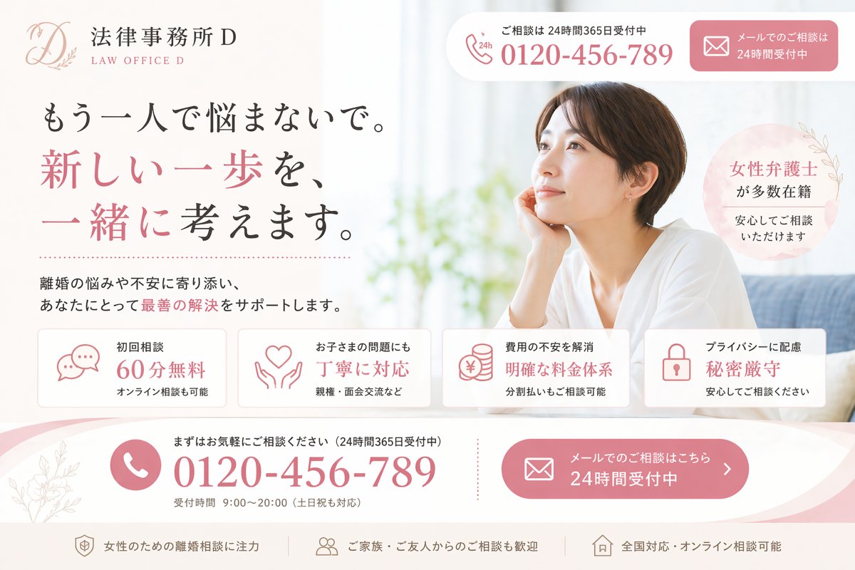 Elegant Japanese Divorce Law LP Hero preview image