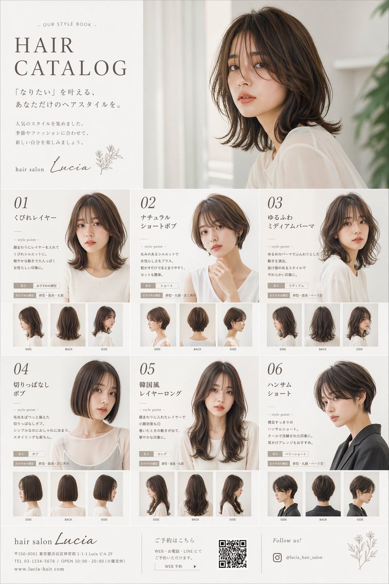 Japanese Hair Salon Catalog Poster preview image