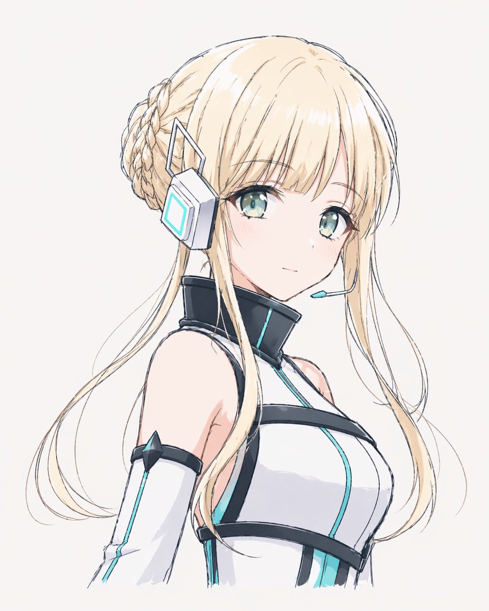 Minimal Futuristic Anime Girl Portrait preview image