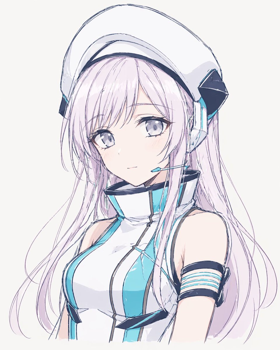 Minimal Sci-Fi Anime Girl Portrait preview image