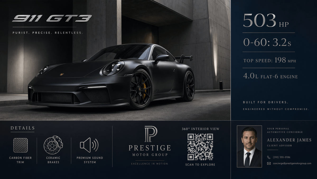 Luxury GT3 Dealership Poster preview image