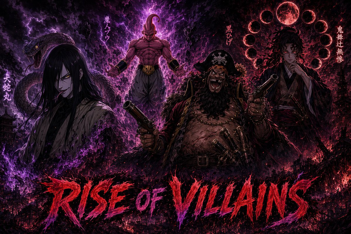 Dark Anime Villains Crossover Poster preview image