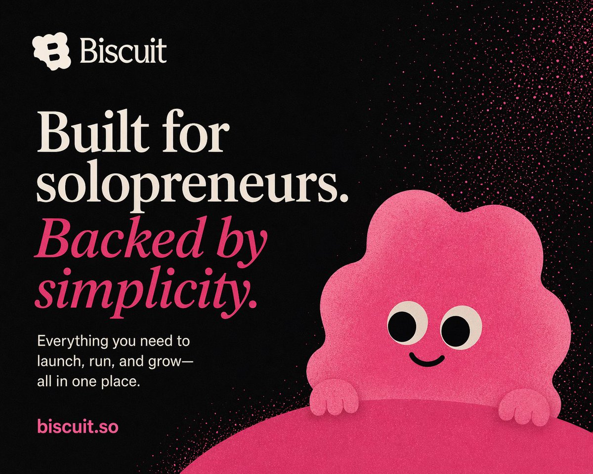 Minimal SaaS Poster with Pink Mascot preview image