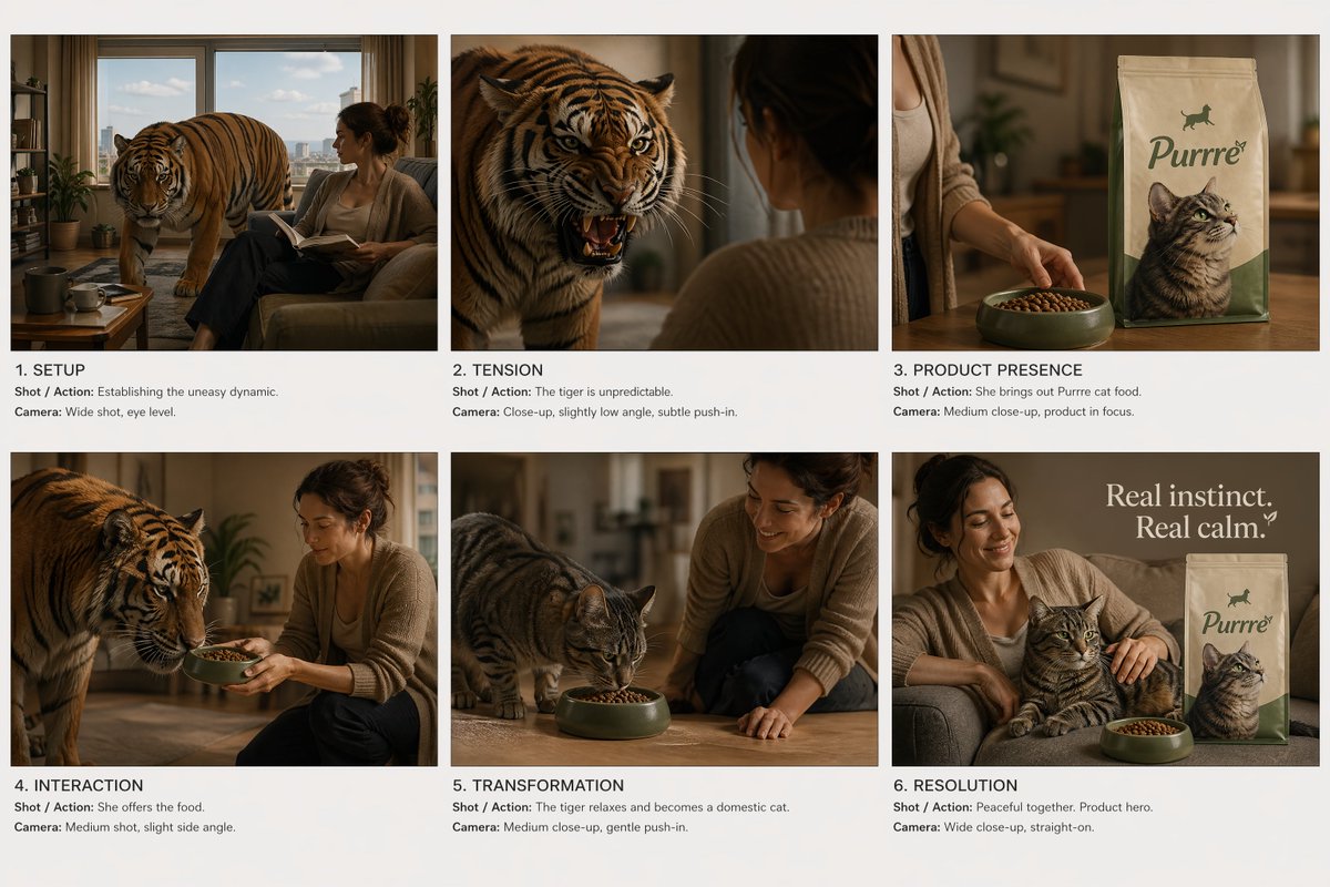 Commercial Ad Storyboard Layout preview image