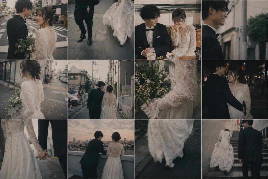 Emotional Japanese Wedding Photo Collage preview image