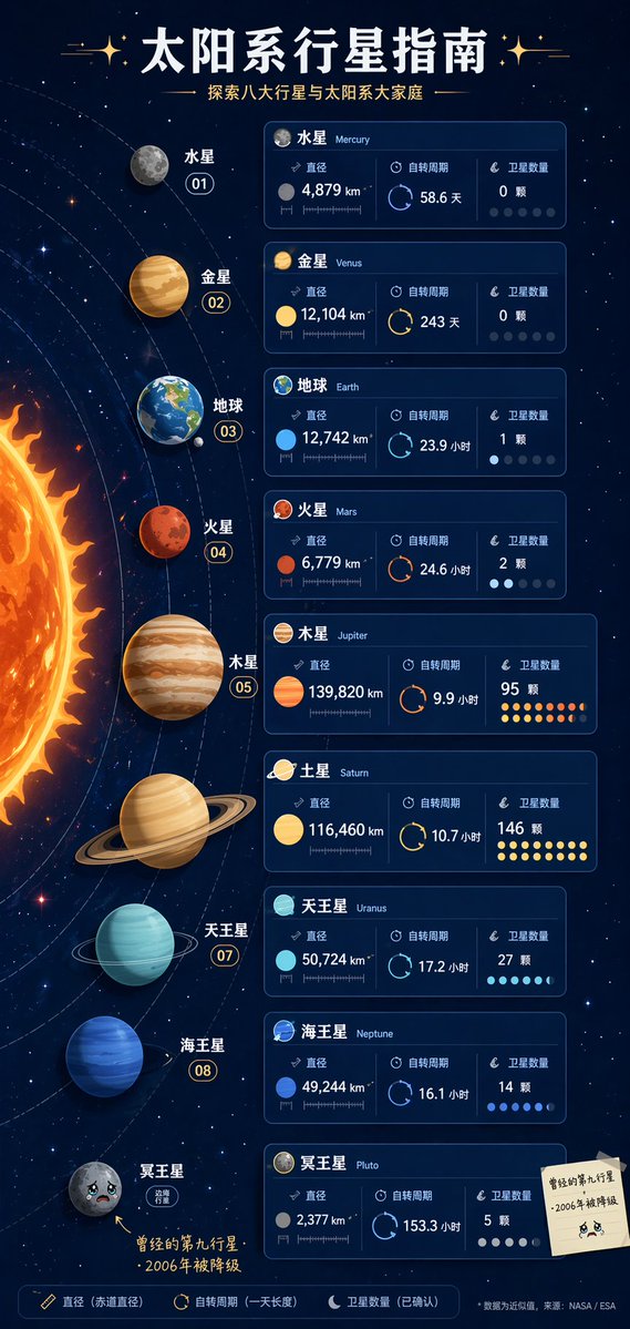 Solar System Infographic Poster preview image