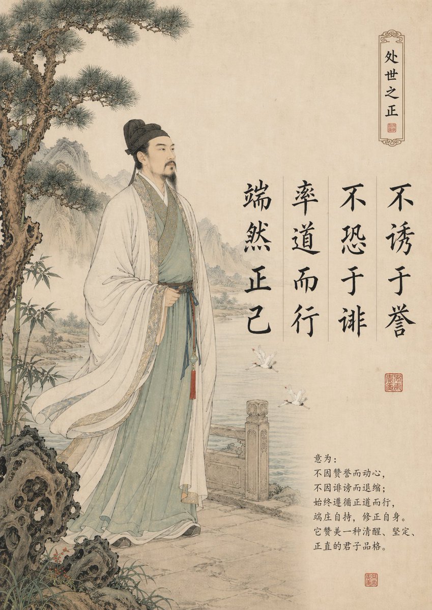Traditional Chinese Gongbi Art with Quote preview image