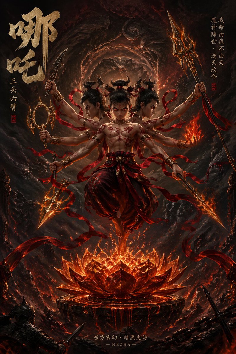 Epic Fantasy Novel Cover for Nezha preview image