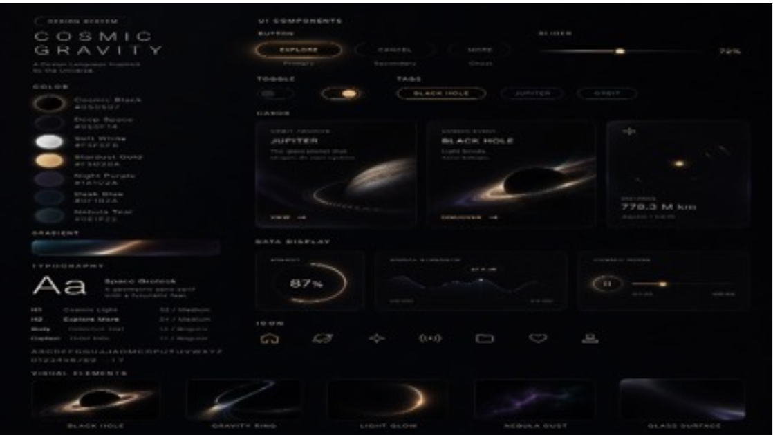 Cosmic Gravity Glass UI System preview image
