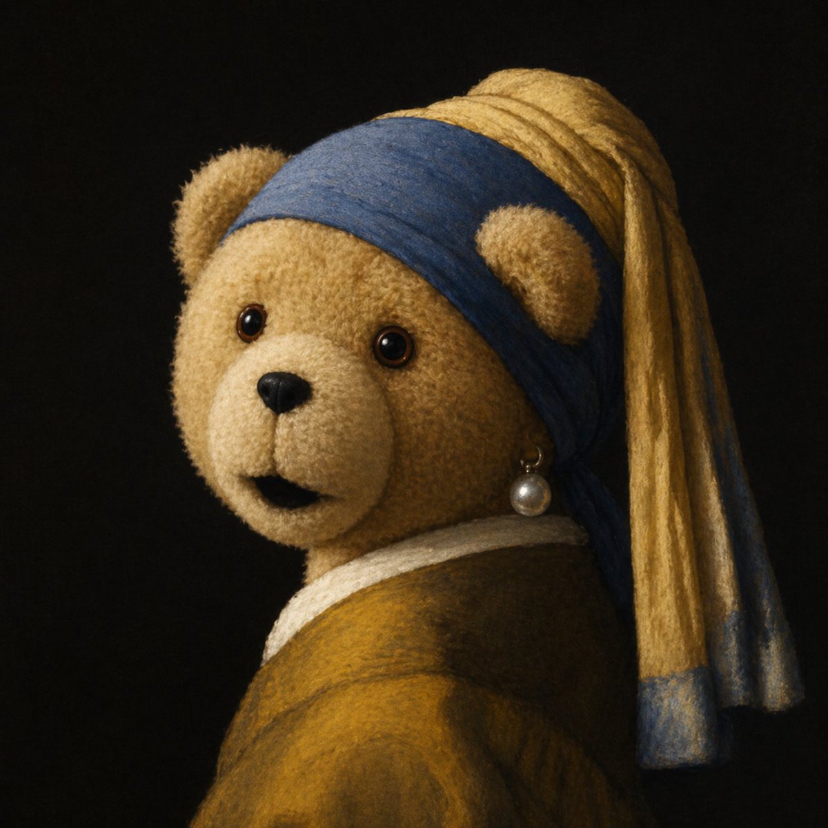 Teddy Bear with a Pearl Earring preview image