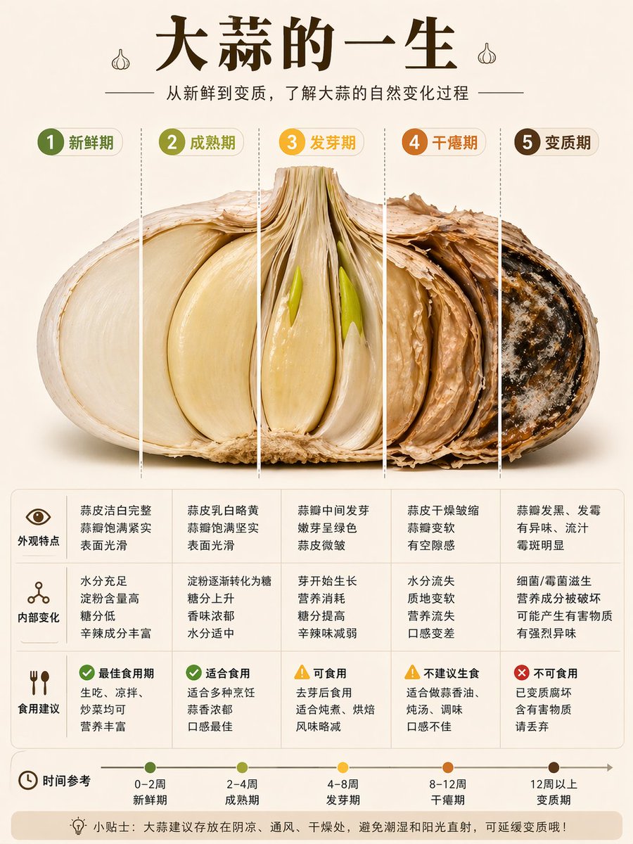 Garlic Life Cycle Infographic preview image