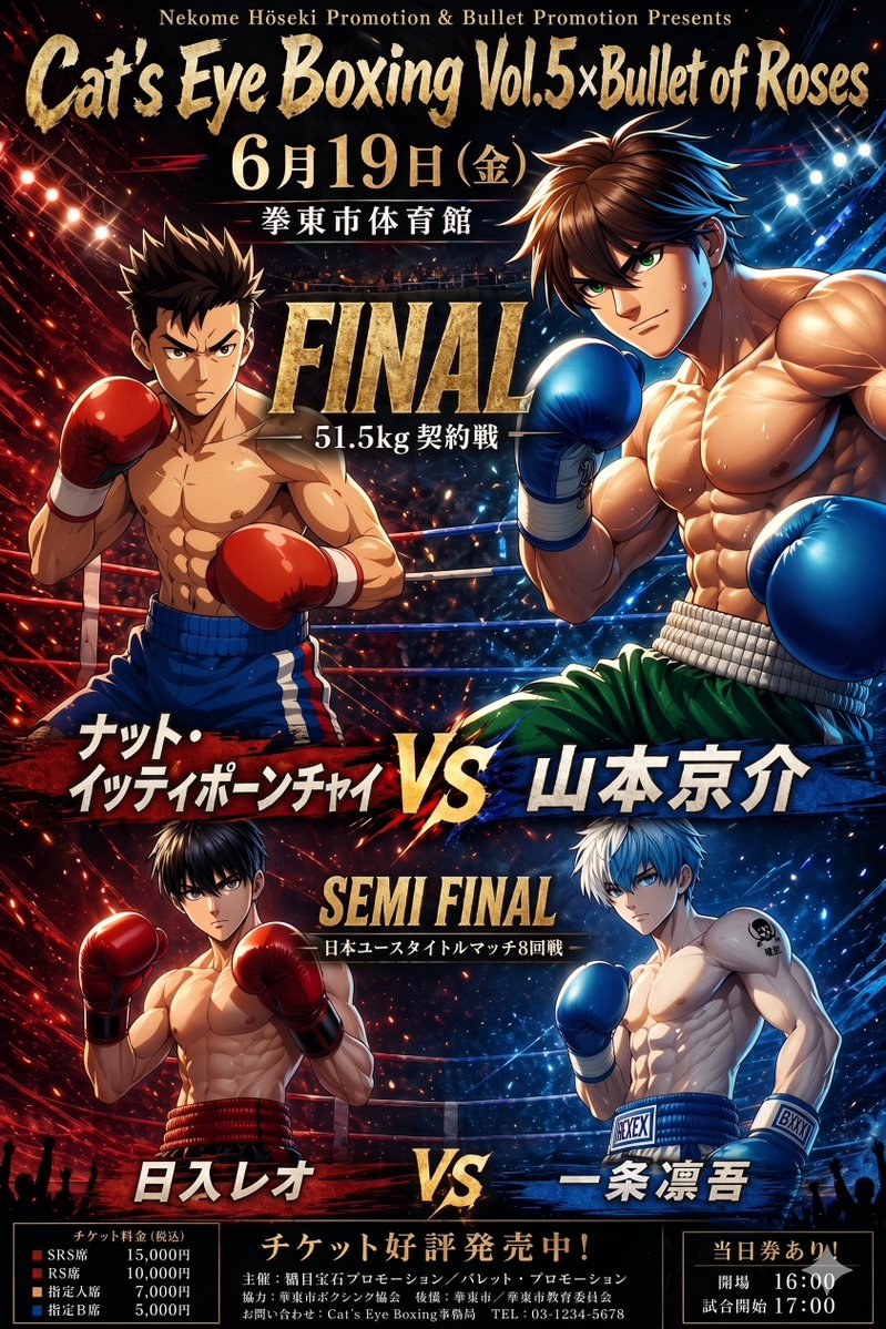 Anime Boxing Match Poster preview image