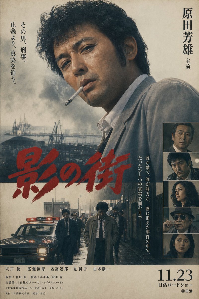 Vintage Japanese Crime Film Poster preview image