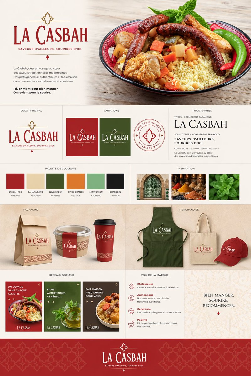 Moroccan Restaurant Brand Board preview image