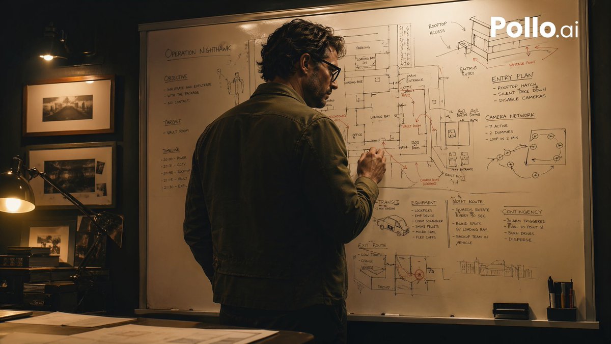 Cinematic Heist Mastermind at Whiteboard preview image