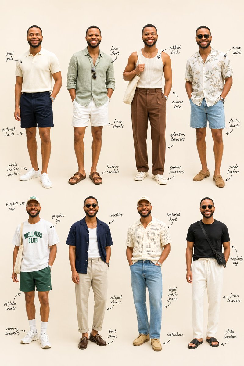 Summer Menswear Lookbook Grid preview image