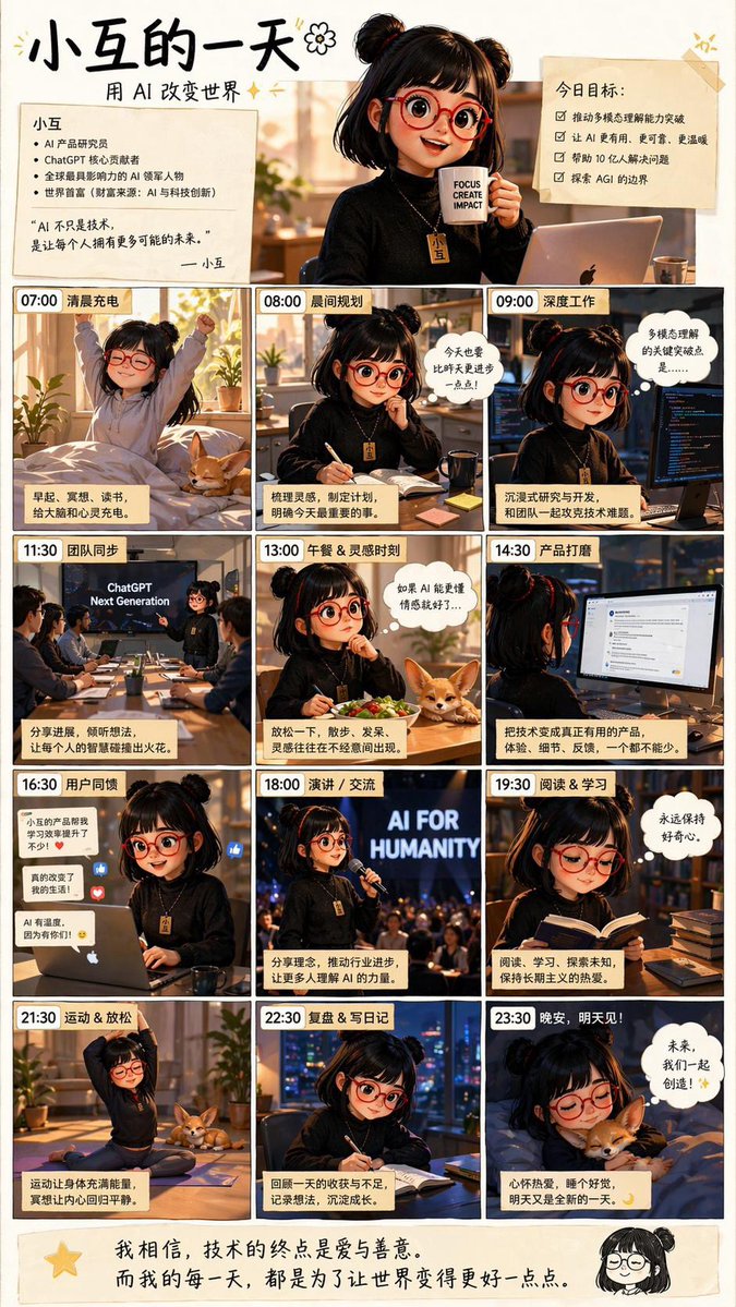 AI Girl Daily Routine Poster preview image