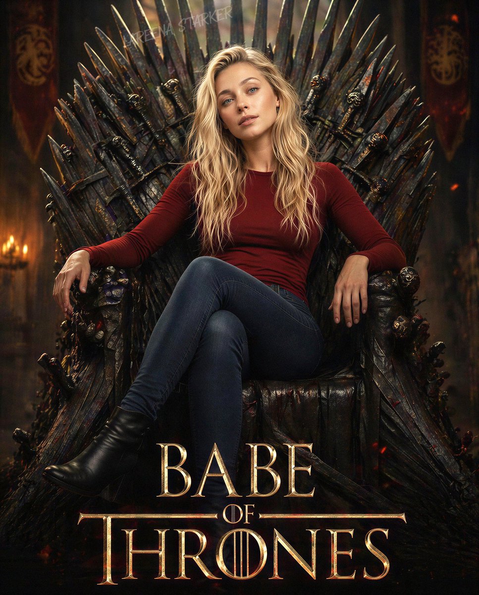 Modern Queen on Iron Throne Poster preview image
