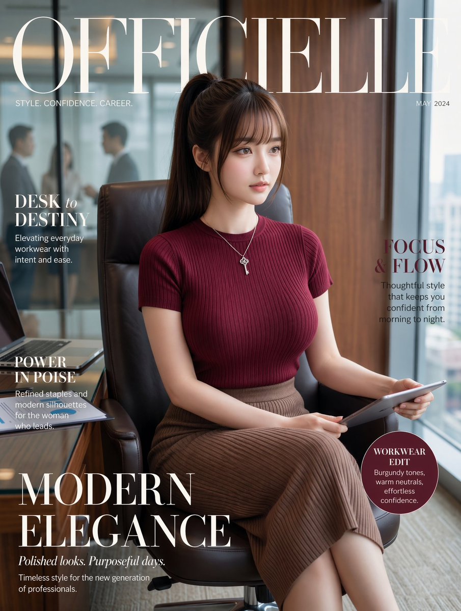 Office Fashion Magazine Cover preview image