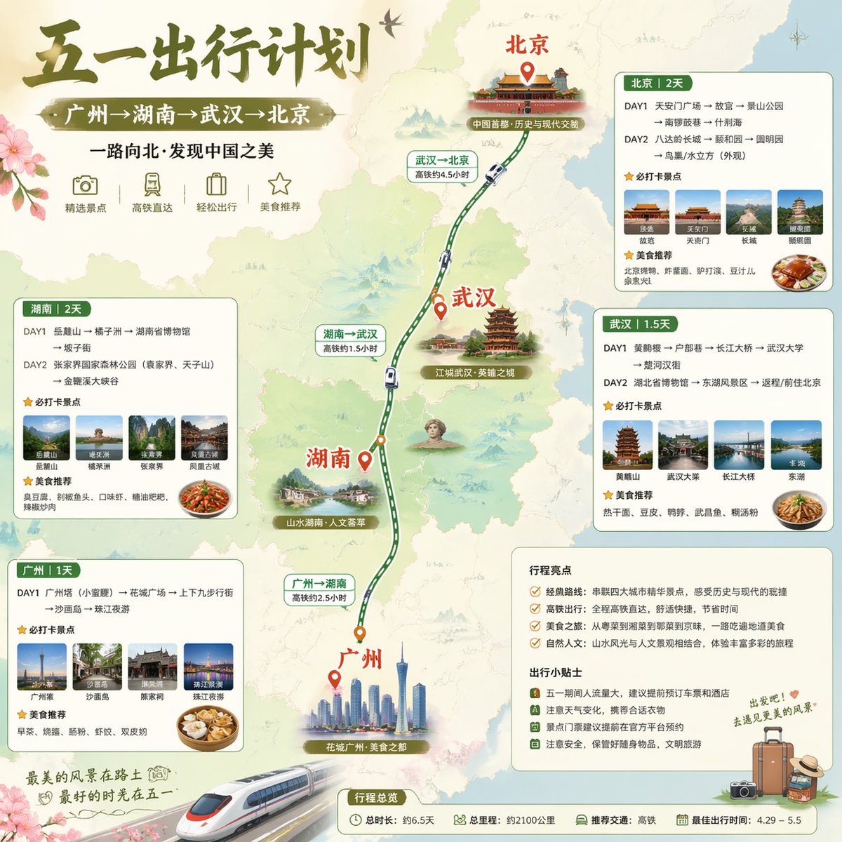 China May Day Rail Travel Infographic preview image