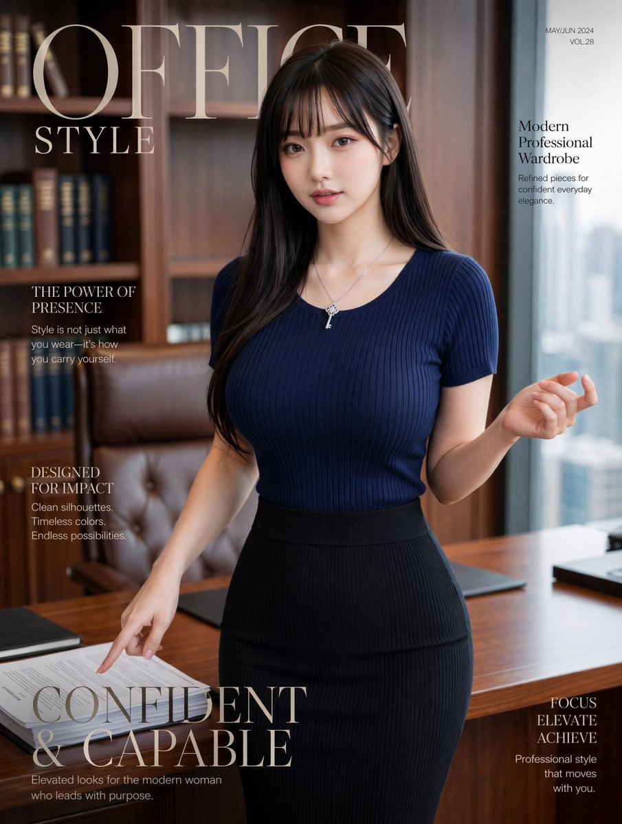 Office Style Fashion Magazine Cover preview image