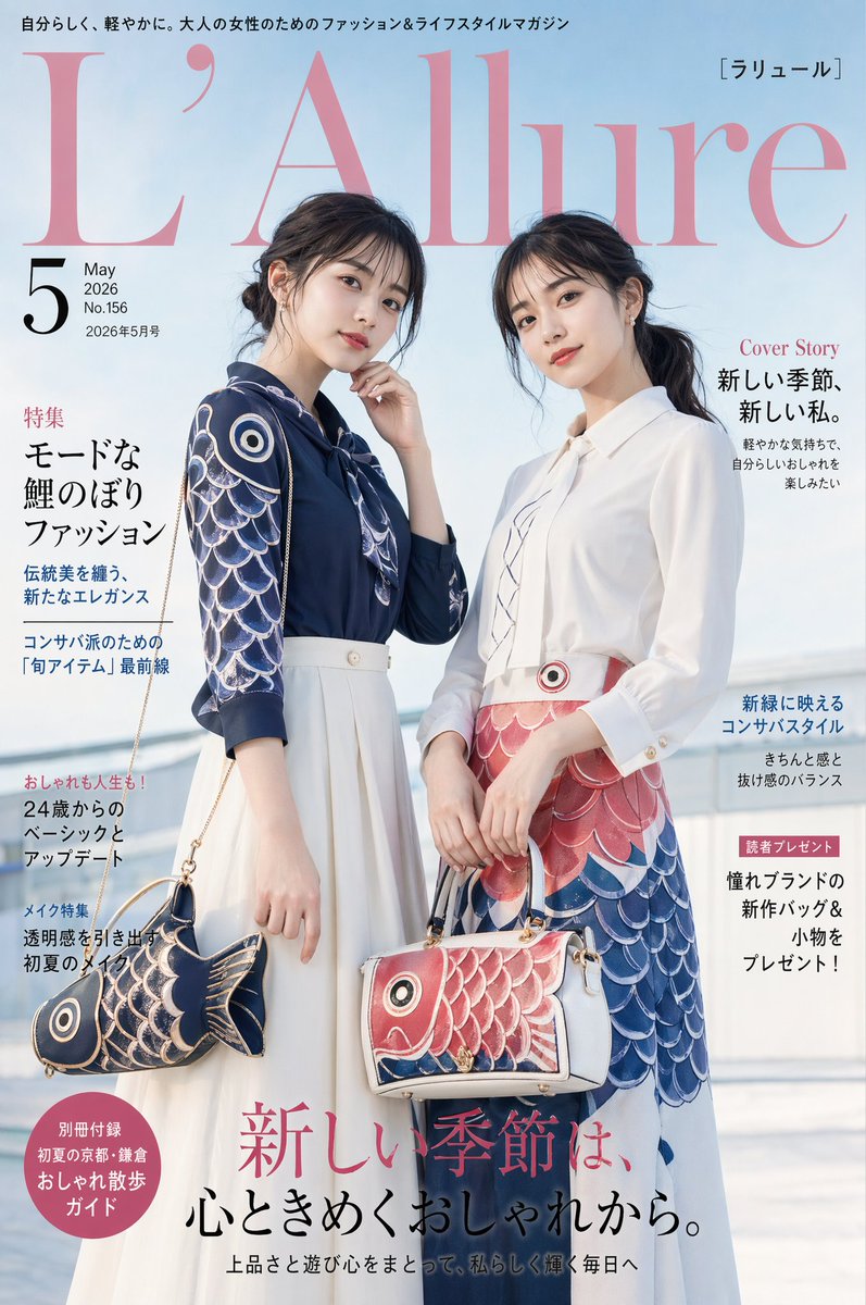 Japanese Koinobori Fashion Magazine Cover preview image