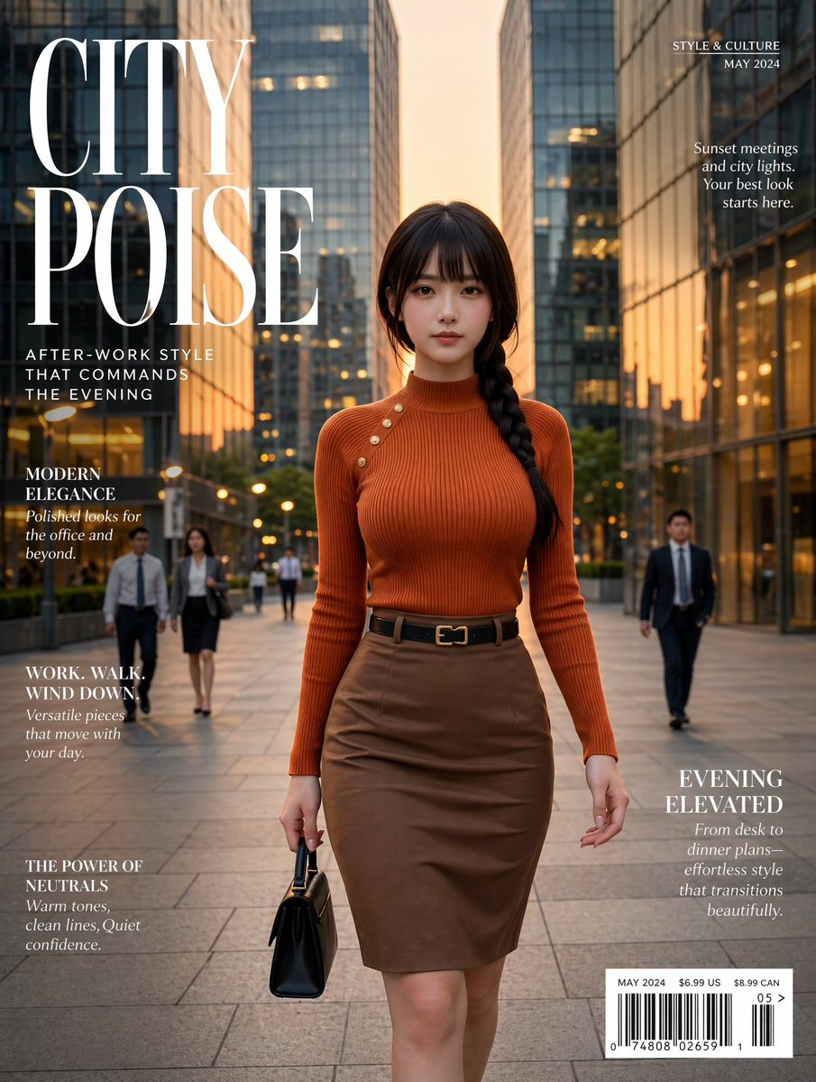 Elegant City Fashion Magazine Cover preview image