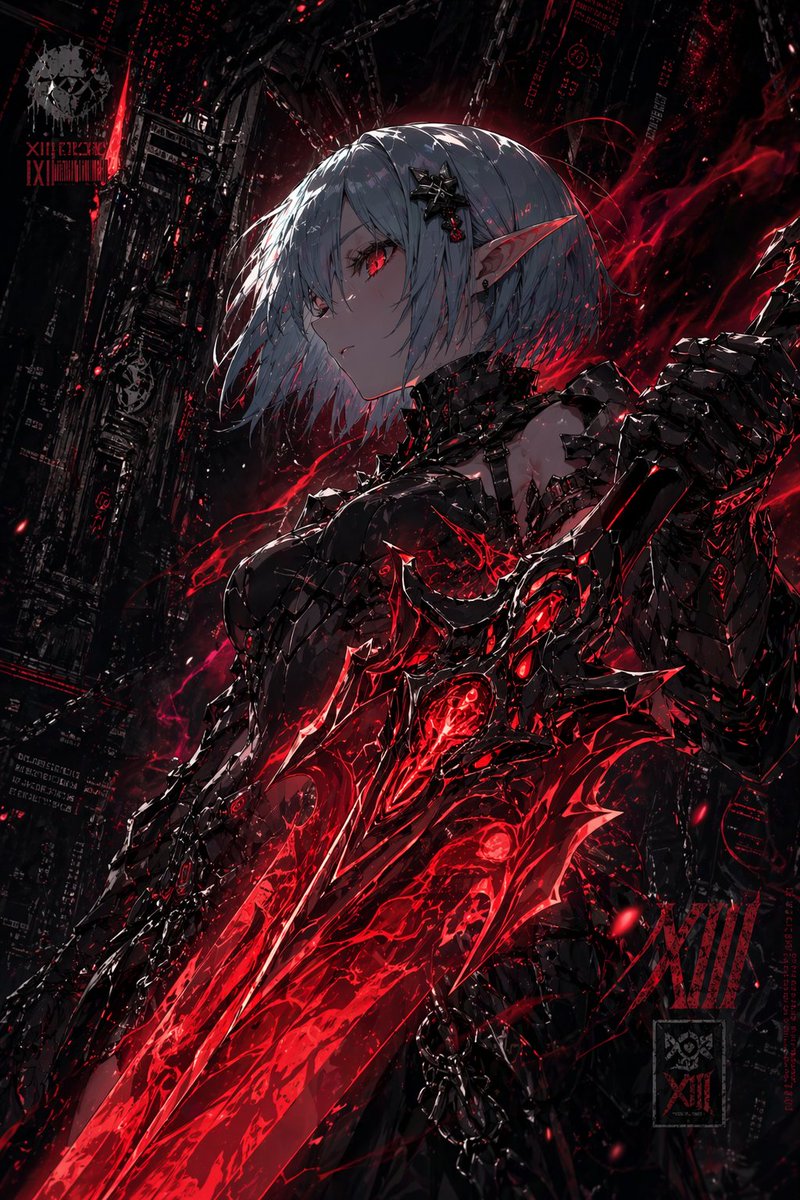 Dark Cyber Elf With Crimson Blade preview image