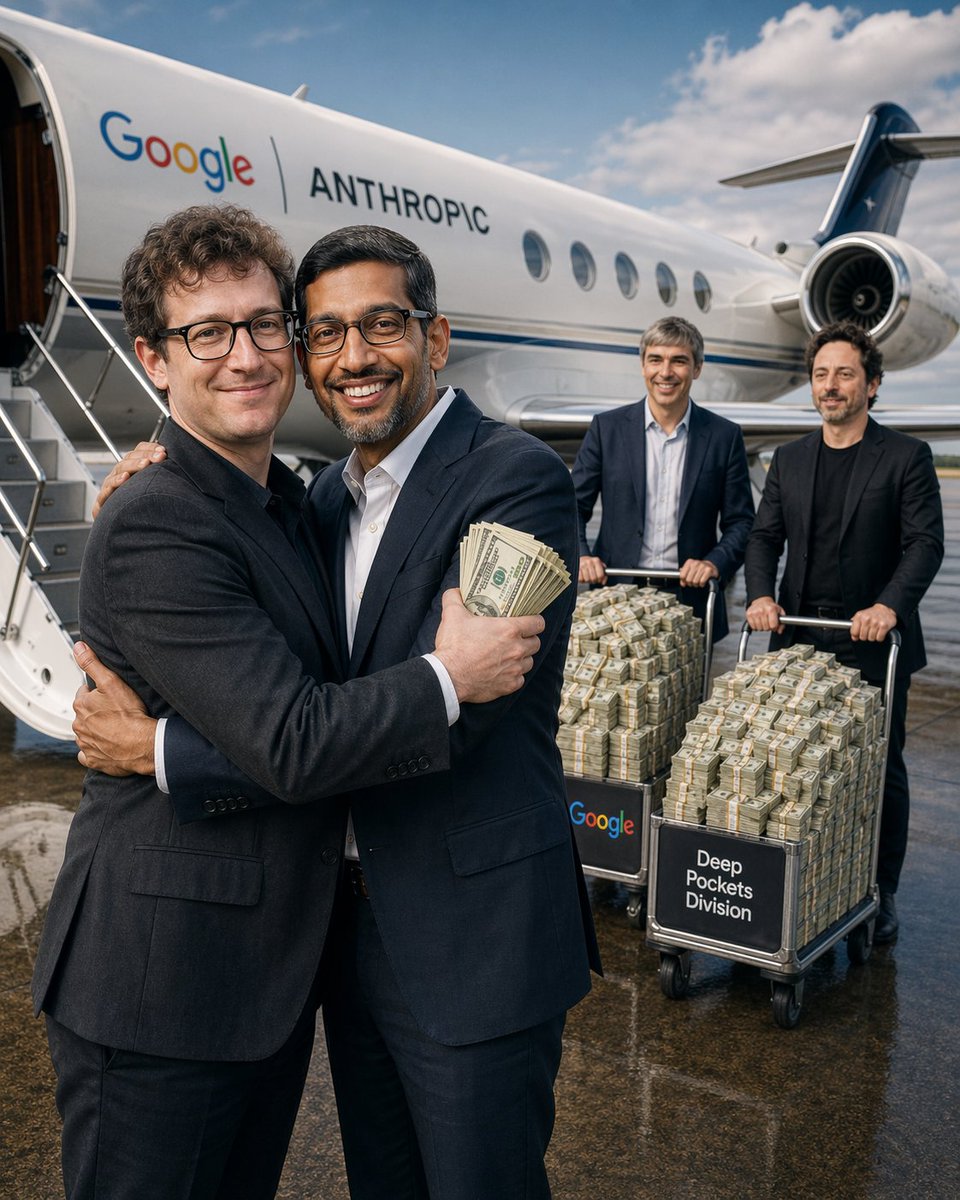 Corporate Cash Private Jet Satire preview image