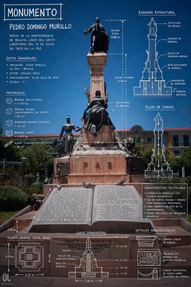 Monument Architectural Infographic Poster preview image