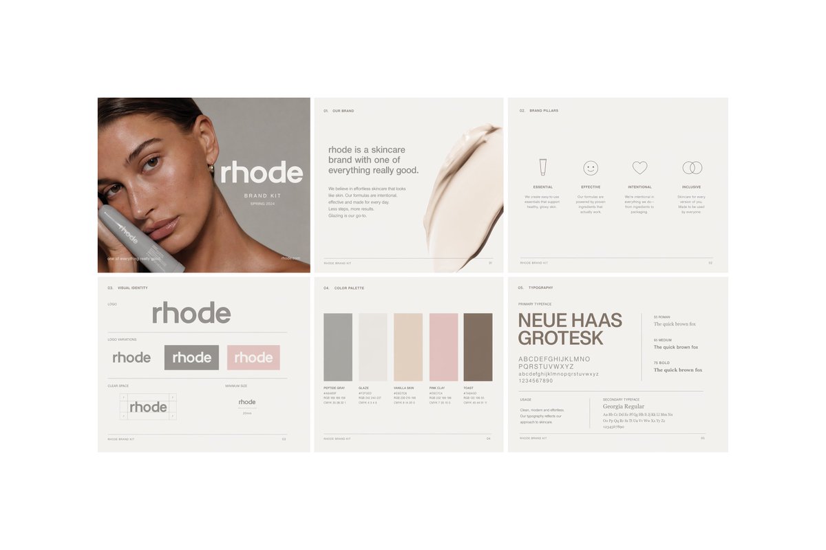 Minimal Skincare Brand Kit Board preview image