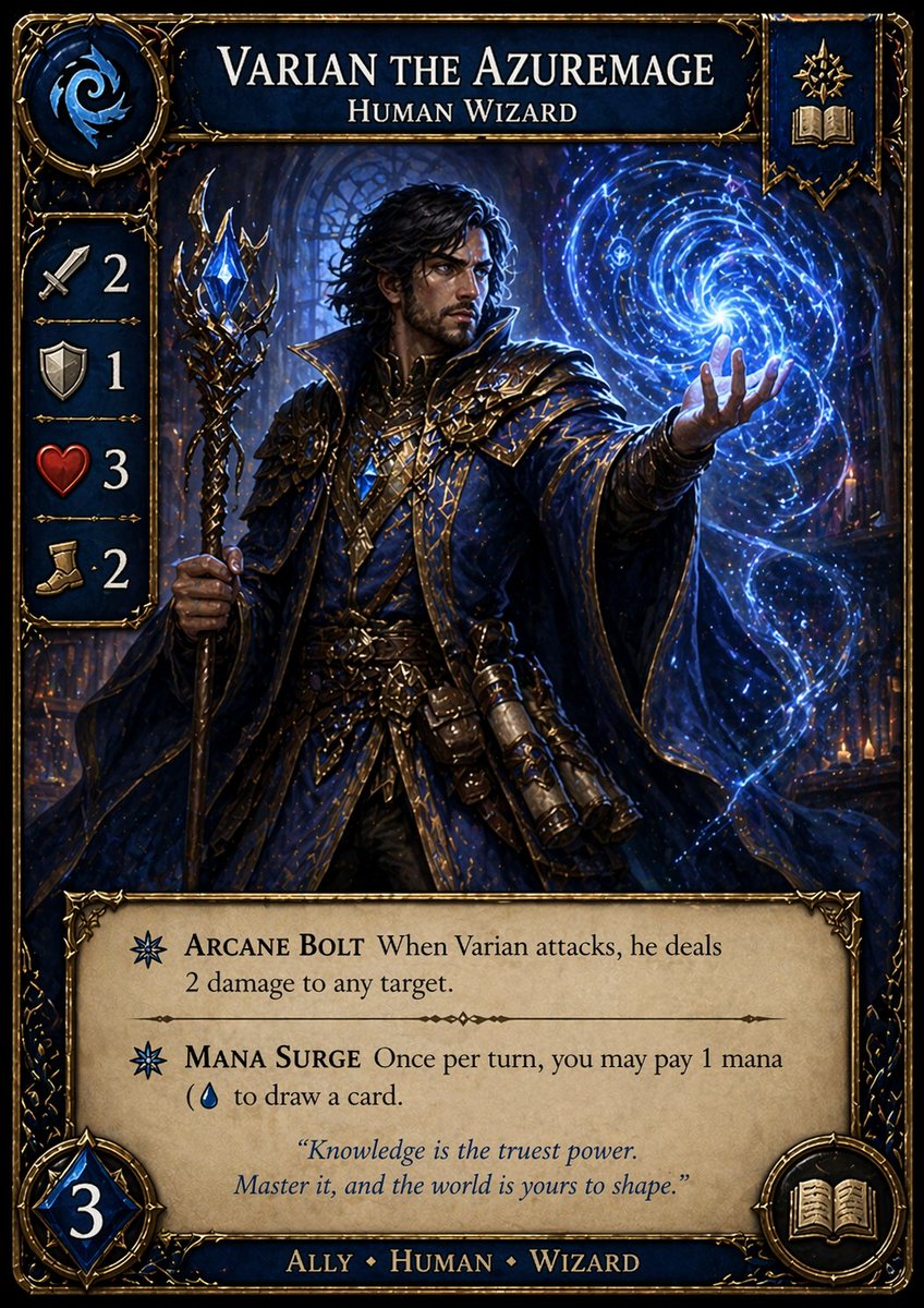 Fantasy Wizard Trading Card preview image