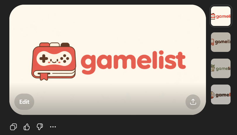 Cute Gamelist App Logo Mockup preview image