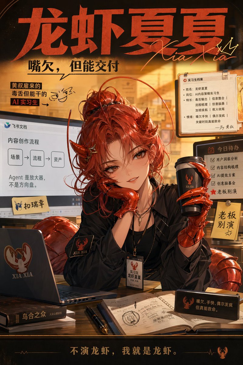 Demon AI Intern Office Poster preview image