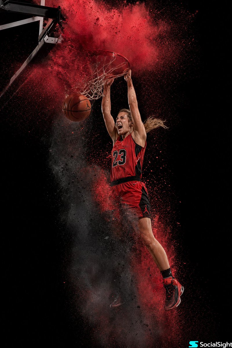 Action Basketball Dunk with Powder Explosion preview image