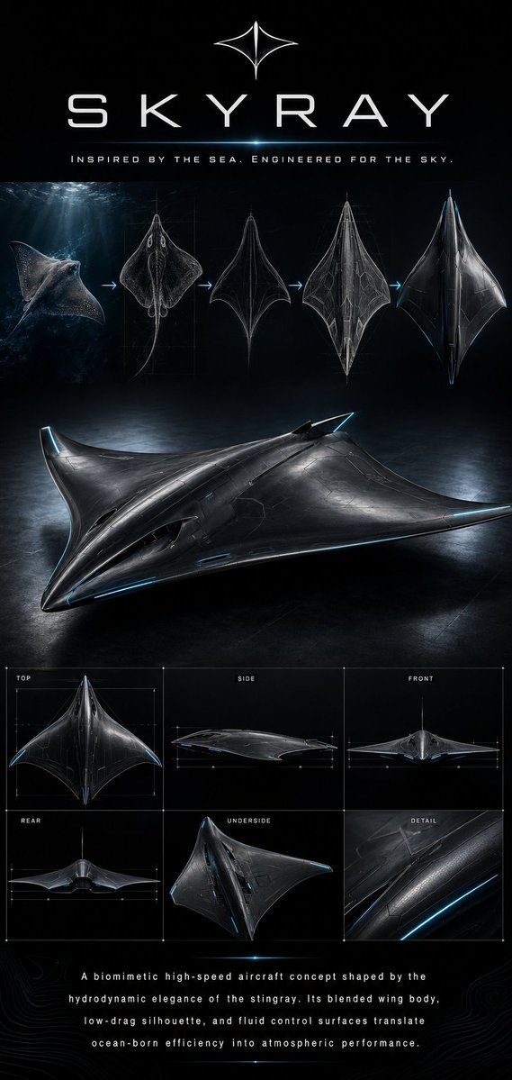 Biomimetic Skyray Aircraft Poster preview image