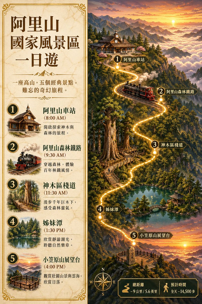 Alishan One-Day Travel Poster preview image
