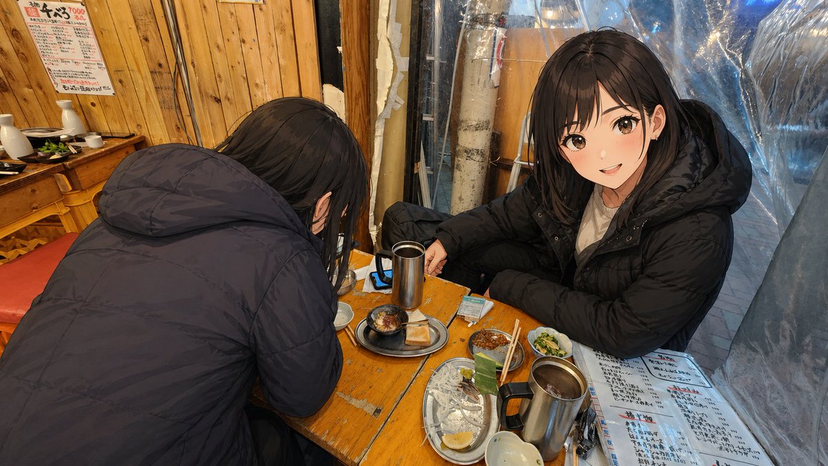 Anime Characters in Real Izakaya Photo preview image