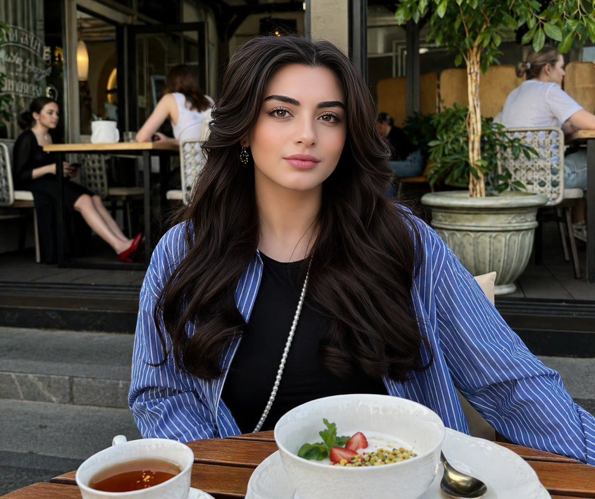 Lifestyle Portrait at Outdoor Café preview image