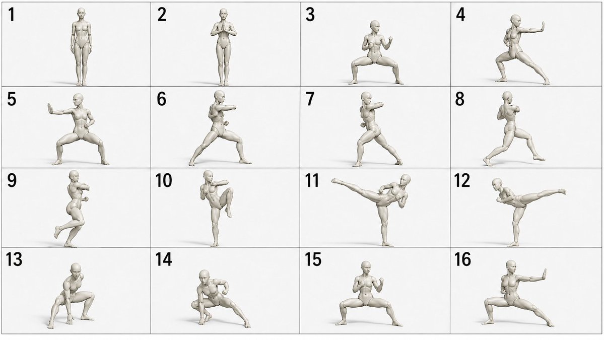 Martial Arts Grid Motion Prompt preview image