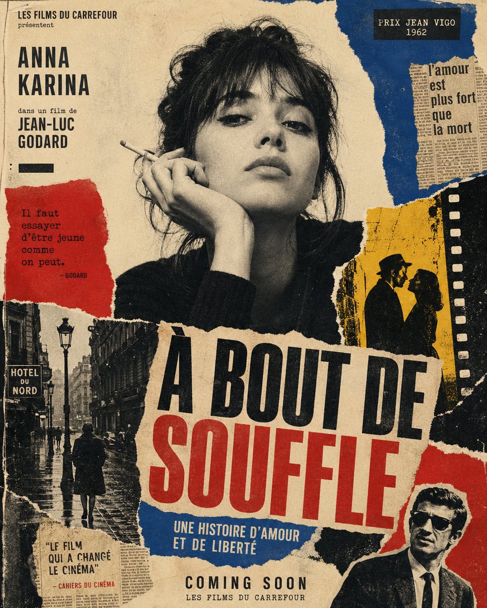 French New Wave Torn Poster Collage preview image