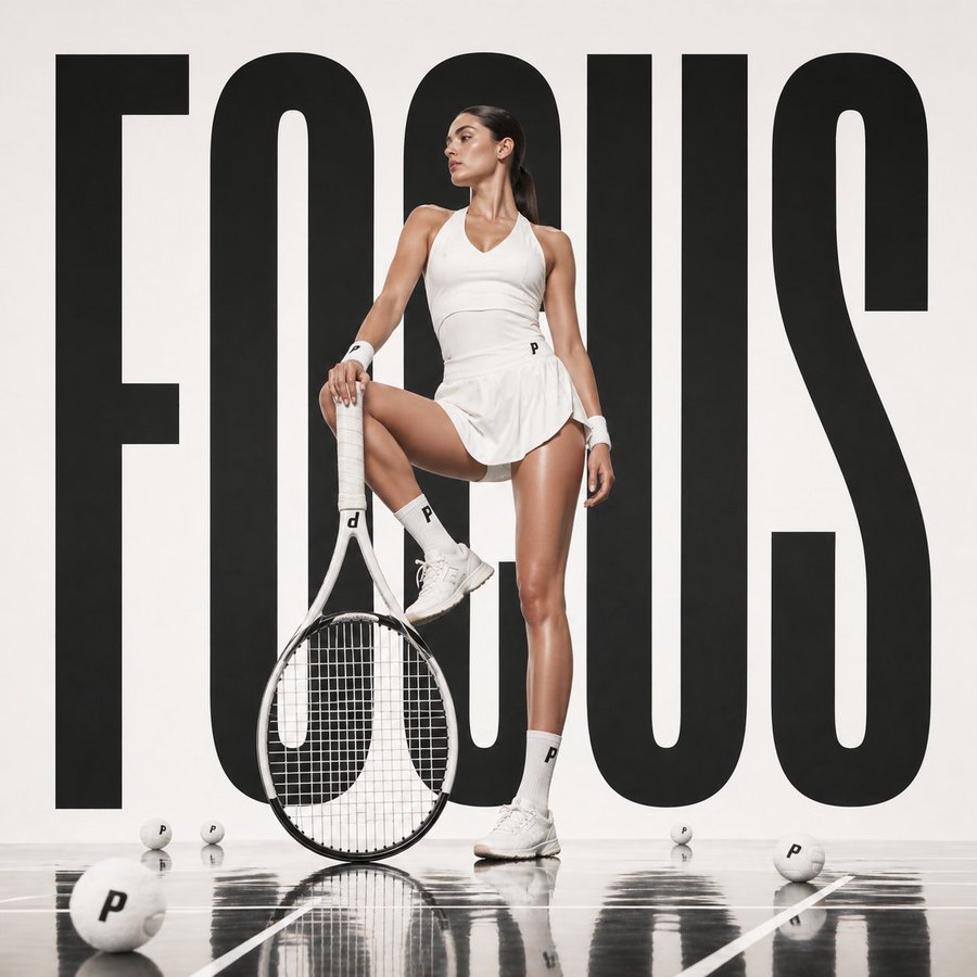 Bold Tennis Fashion Poster preview image
