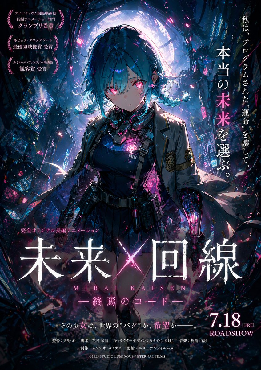 Cyberpunk Anime Movie Poster preview image