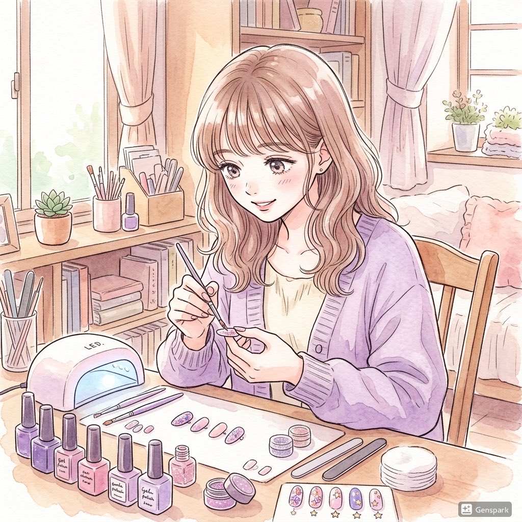 Pastel Anime Nail Artist at Desk preview image