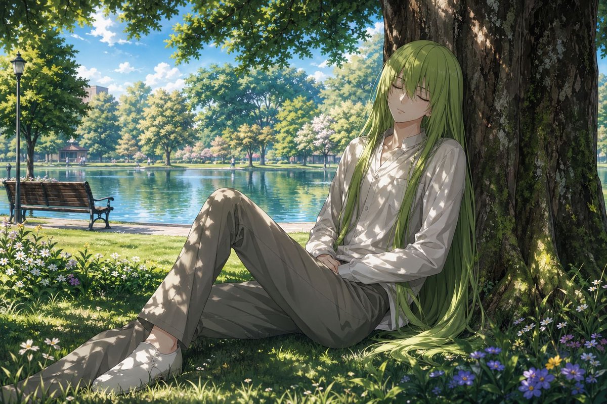 Enkidu Resting by a Lakeside Tree preview image