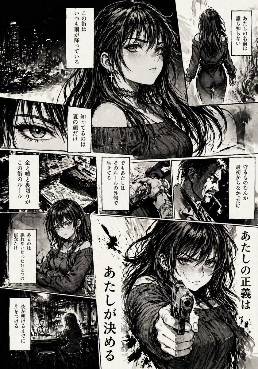 Hard-Boiled Noir Manga Woman Page preview image