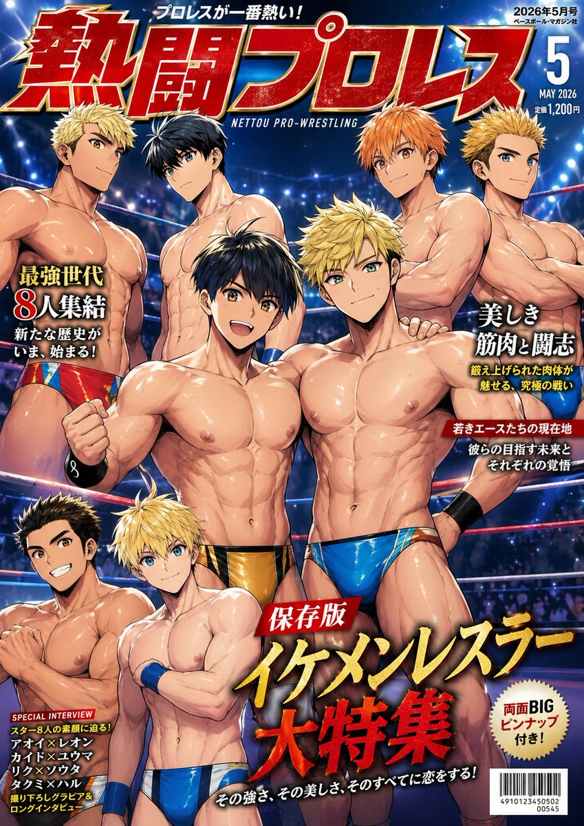 Japanese Pro Wrestling Magazine Cover preview image