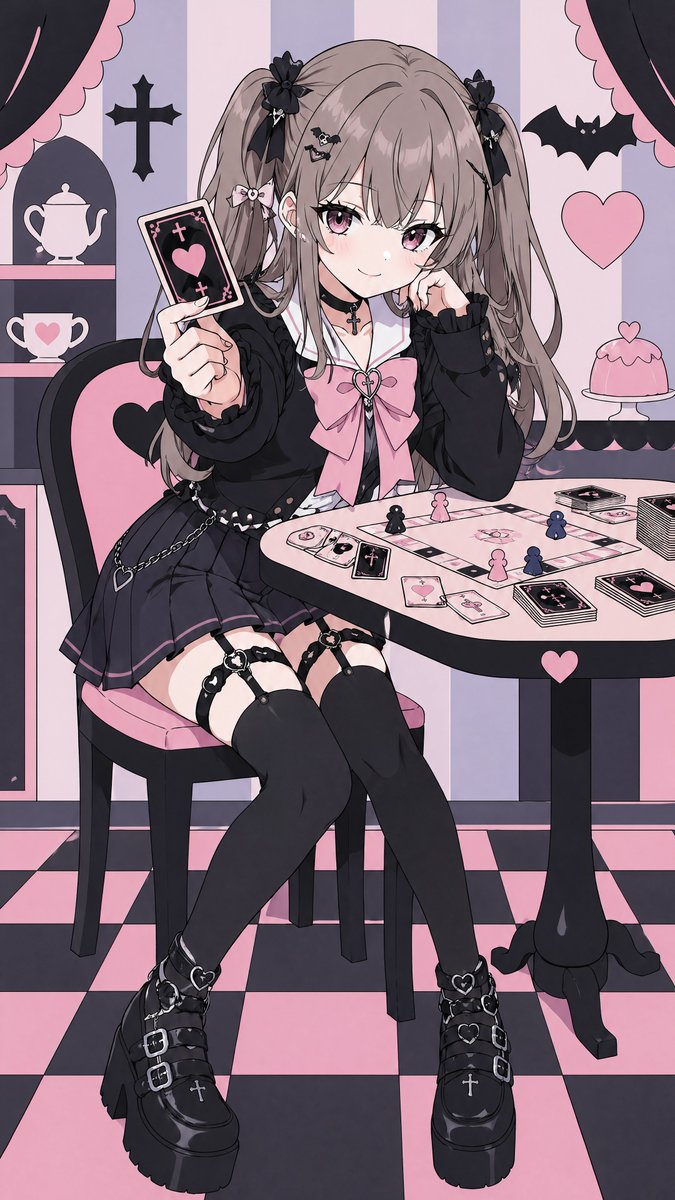 Pastel Goth Girl Playing Cards preview image