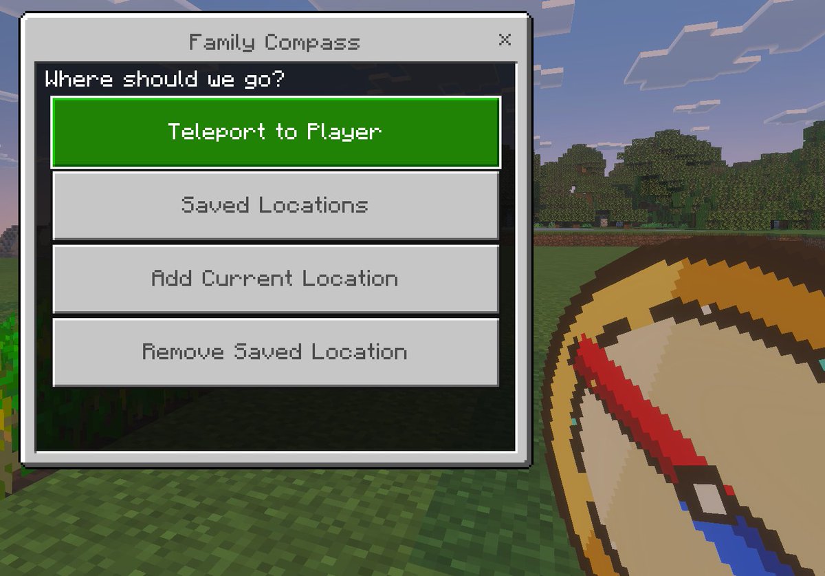 Minecraft Family Compass UI preview image